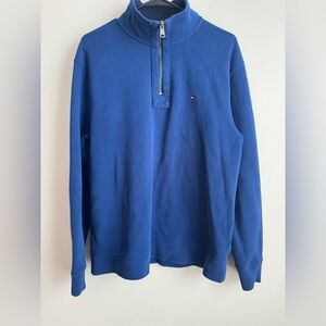 Tommy Hilfiger Long Sleeve Blue 1/4 Zip Cardigan Sweater Men's Size L